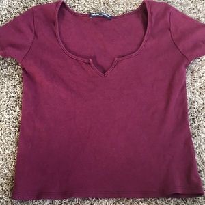 Marroon cotton shirt